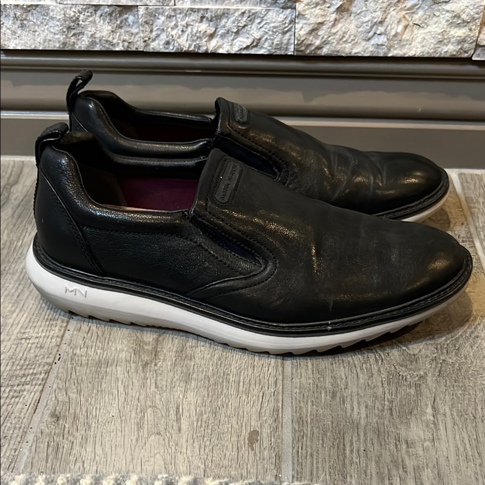 Mark Nason Black Slip-On Leather Loafers size 9 1/2 - Picture 3 of 13